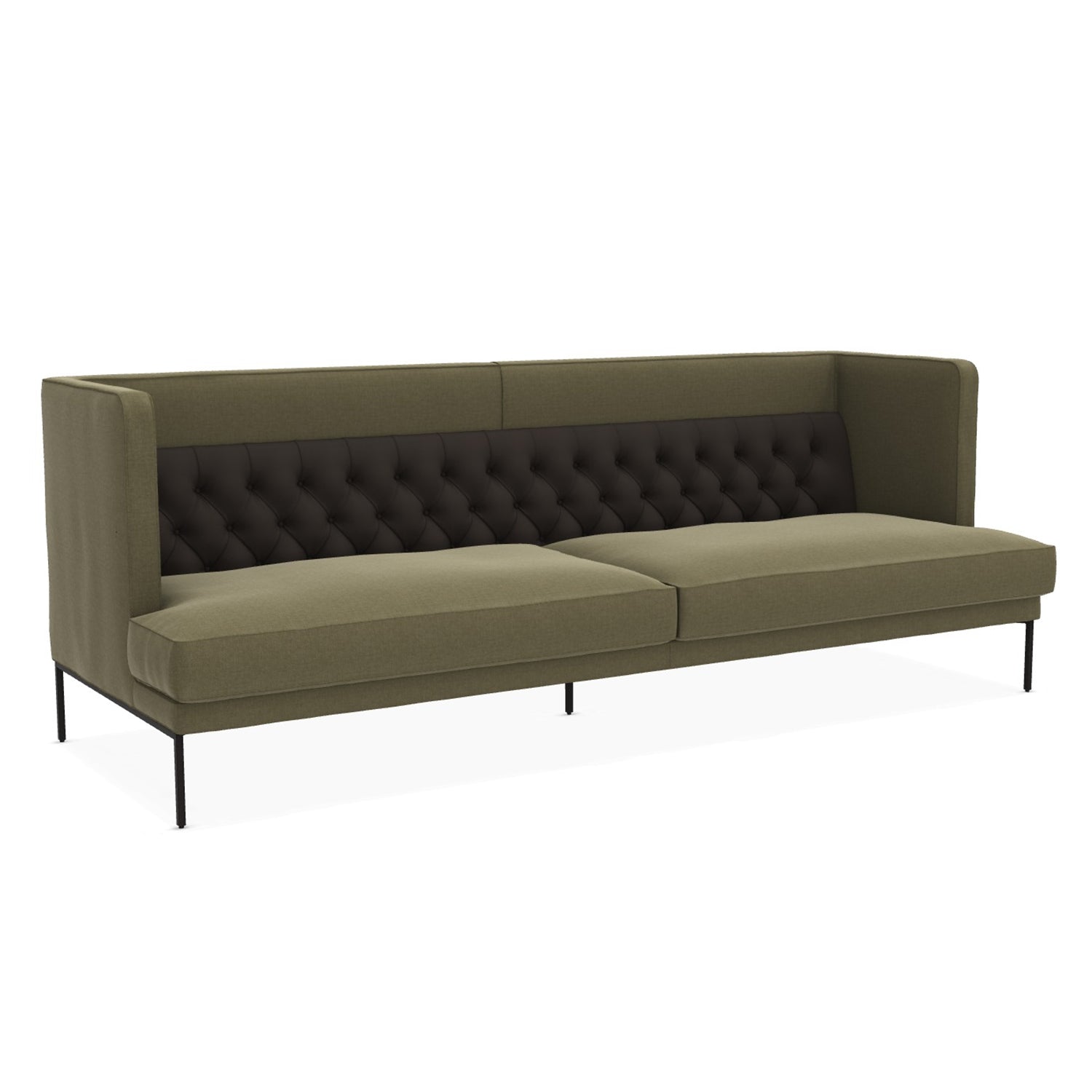 Lipp 2 Seat Sofa 235cm | Olive Green 48 Tosca Upholstery