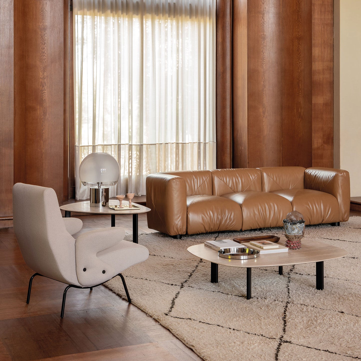 Marius&Marius 3 Seat Sofa | Caramel Zafiro Leather Upholstery