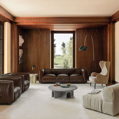 Marius&Marius 3 Seat Sofa | Chocolate Zafiro Leather Upholstery