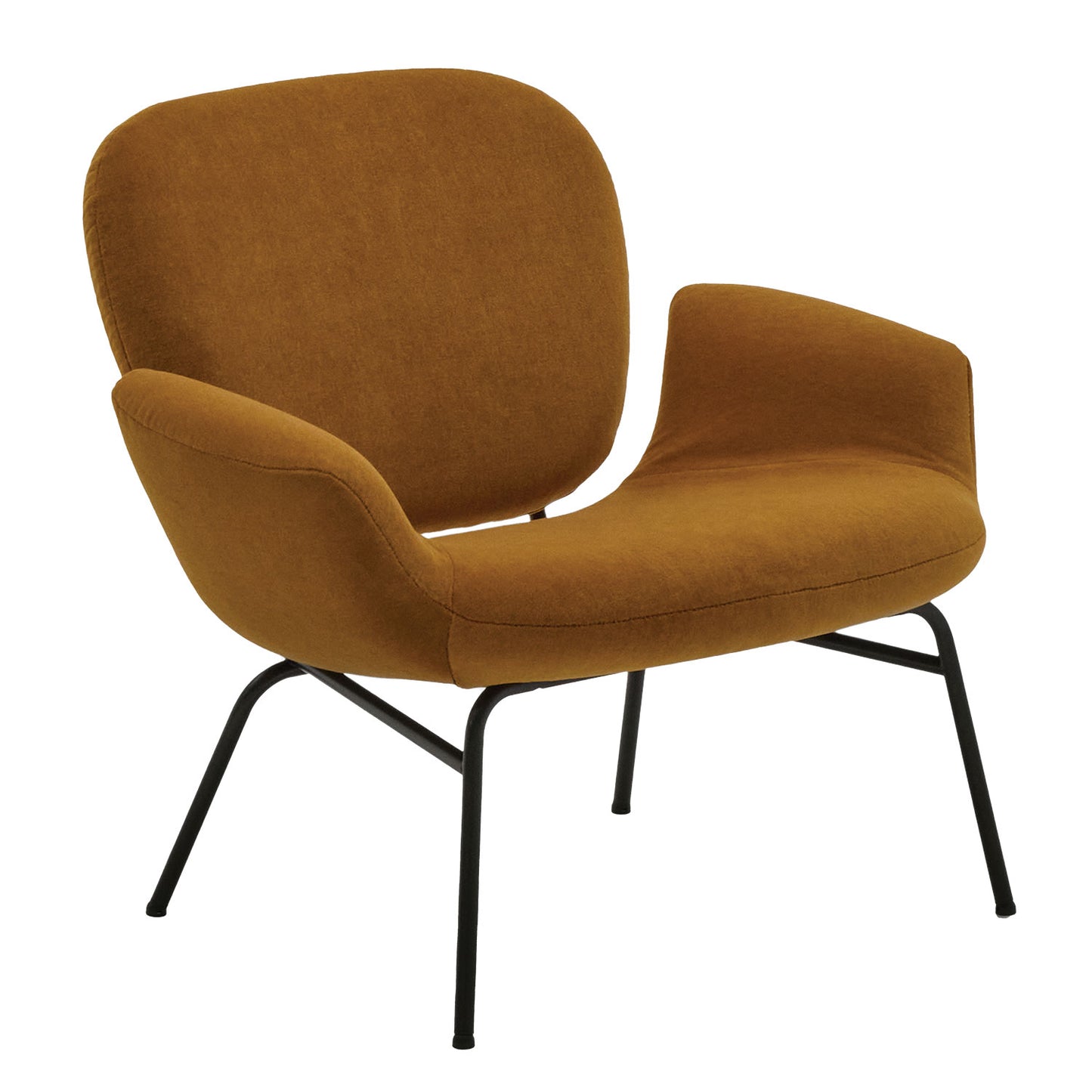 MoMo Armchair | Gold Ghibli Fabric Upholstery