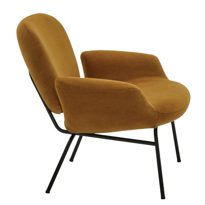 MoMo Armchair | Gold Ghibli Fabric Upholstery
