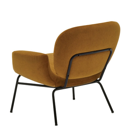 MoMo Armchair | Gold Ghibli Fabric Upholstery
