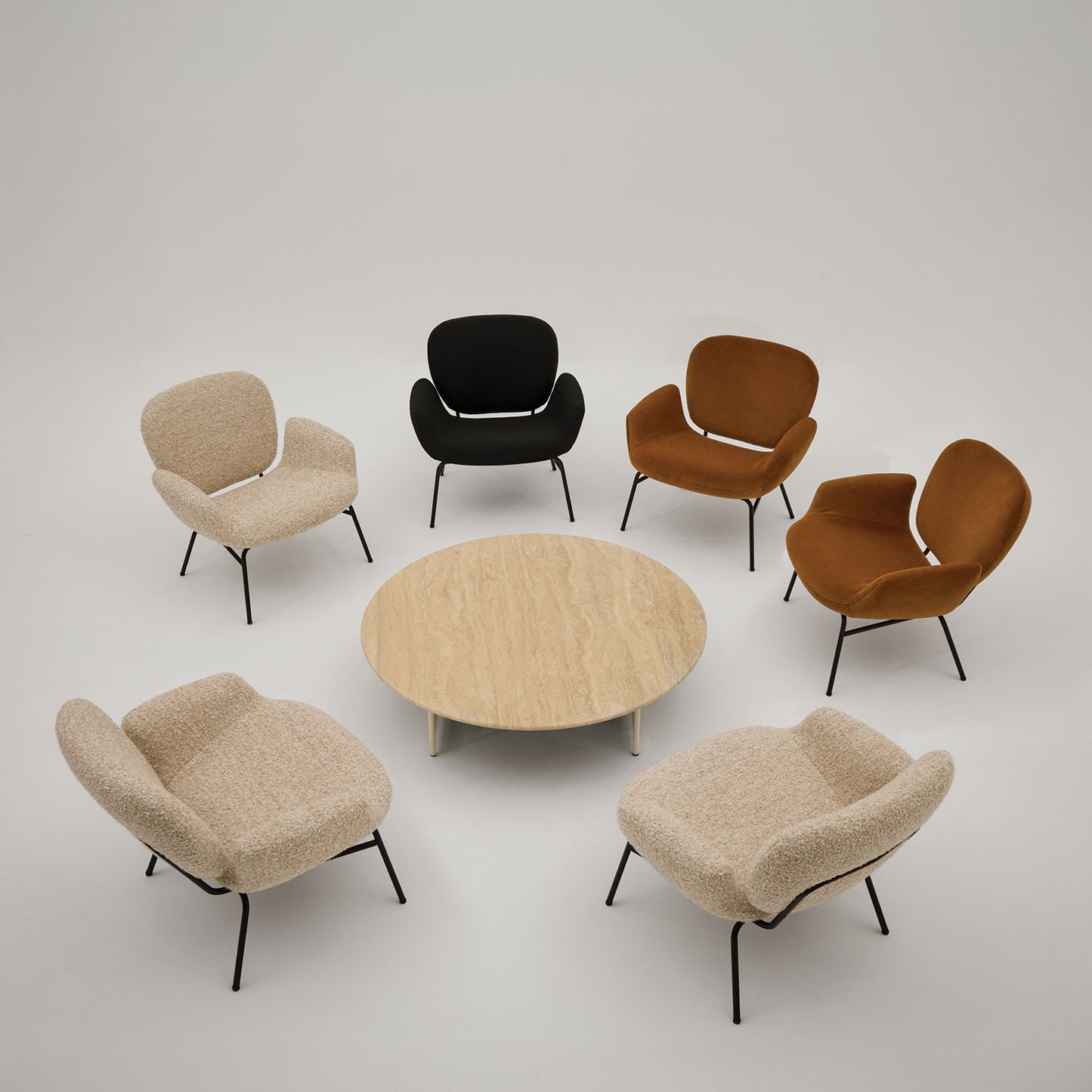 MoMo Armchair | Gold Ghibli Fabric Upholstery