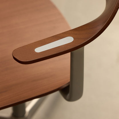 Mynt Chair Plywood | Dark Walnut Shell Soft Light Frame