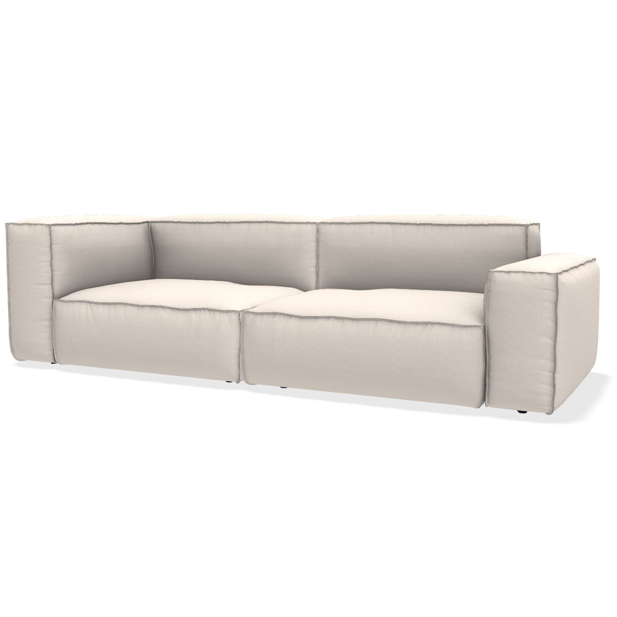 NeoWall Sofa 240cm | White 01 Khali Upholstery