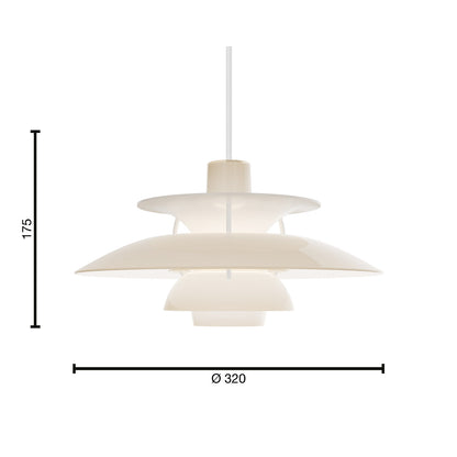 PH 5 320 Opal Pendant Lamp | Beige