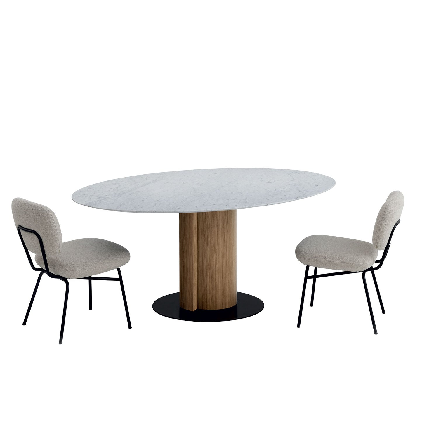 Pair Dining Table | Carrara Marble