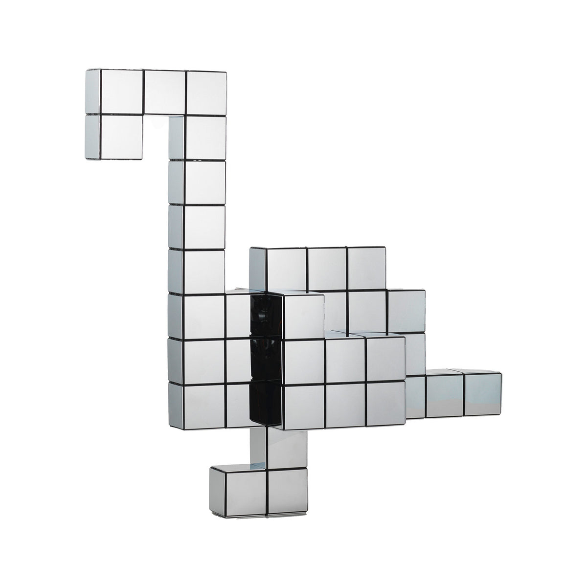 Panton Cubes Flamingo | Chrome