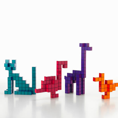 Panton Cubes Duck | Duo Tone Bold Orange and Flash Red