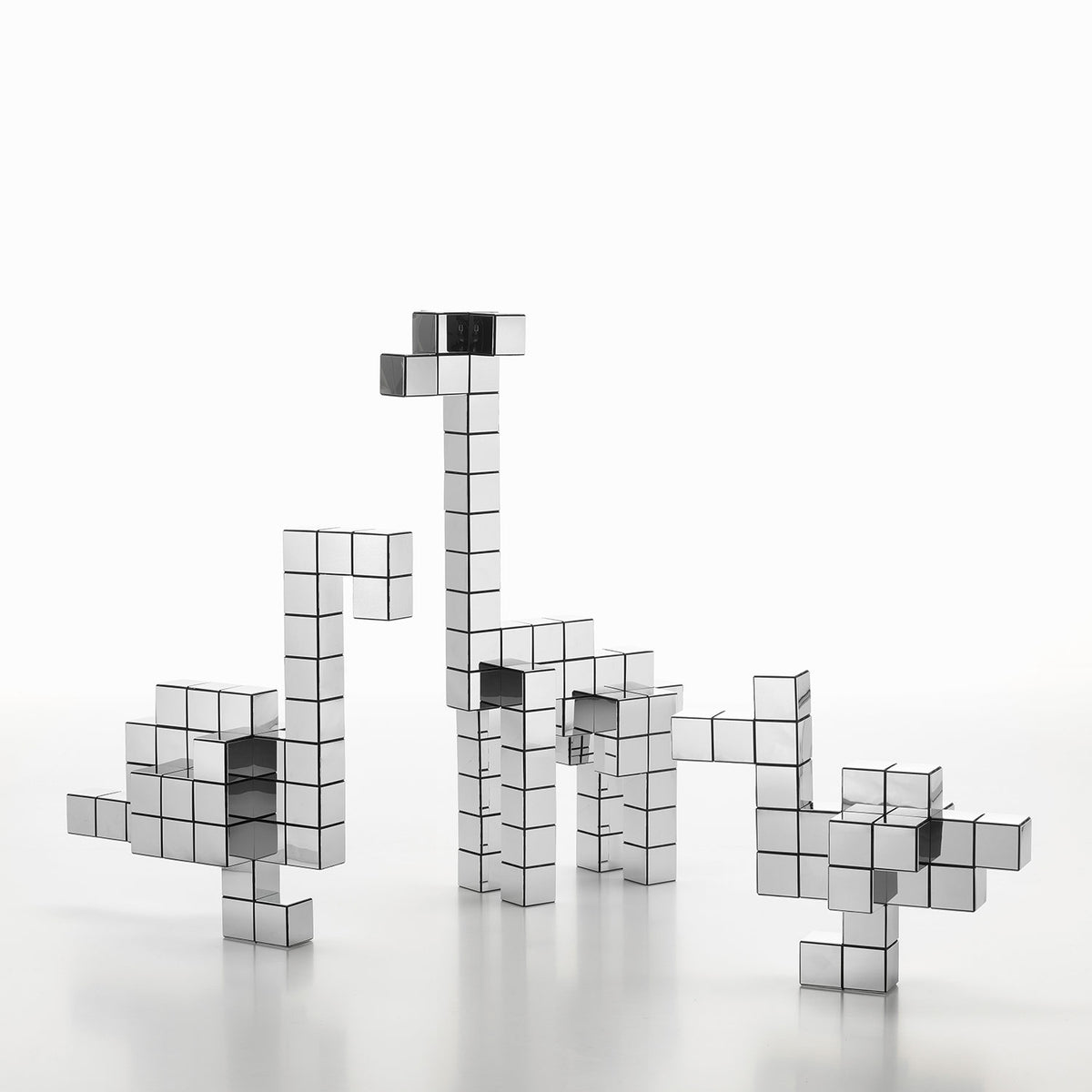 Panton Cubes Duck | Chrome