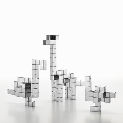 Panton Cubes Flamingo | Chrome