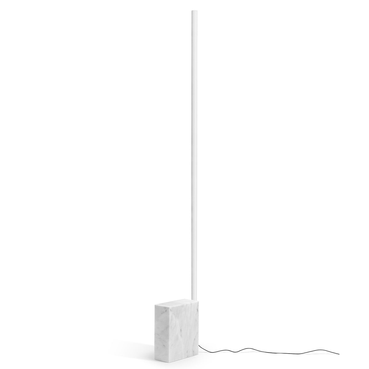 White Carrara Marble Relay Floor Lamp by Michael Anastassiades for Flos