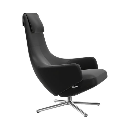 Repos Lounge Chair | Premium Leather Asphalt 67