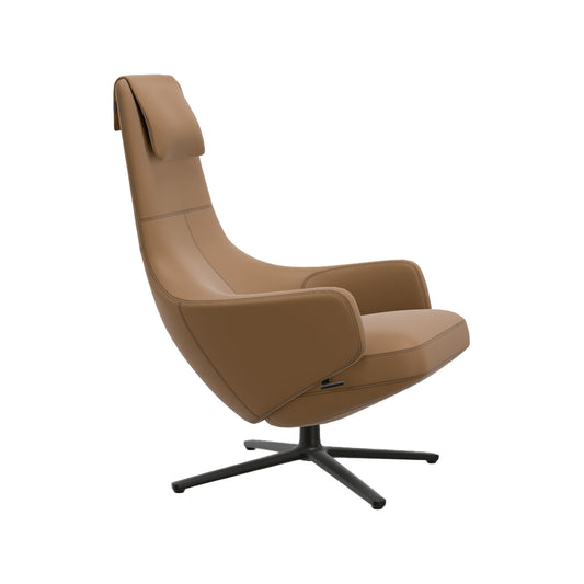 Repos Lounge Chair | Premium Leather Ochre 62