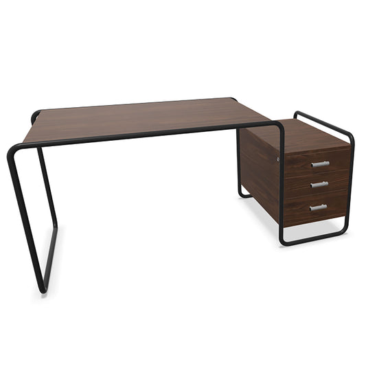 S285/1 Desk | Oiled Walnut on Black Frame
