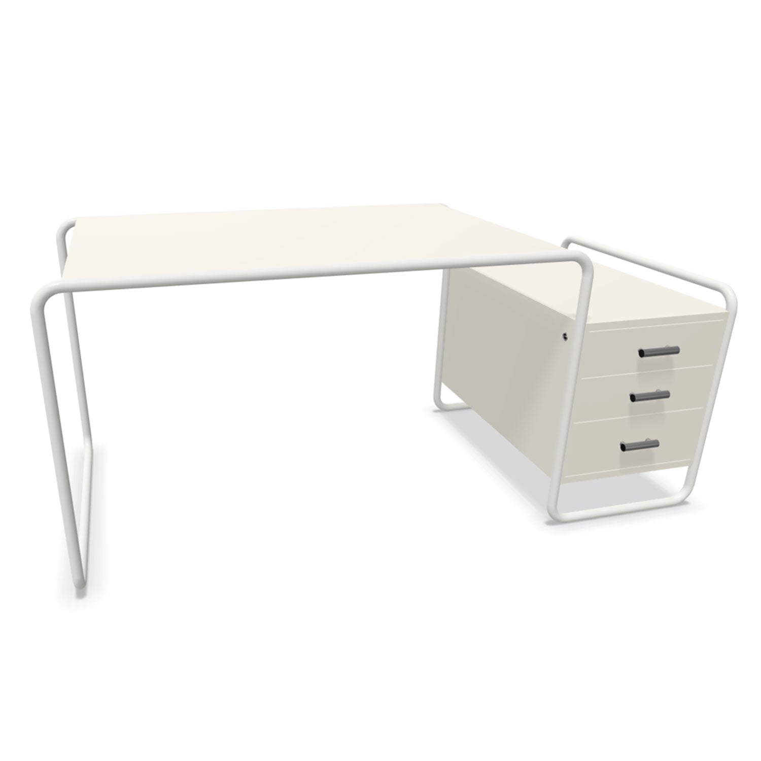 S285/1 Desk | White Lacquered Ash on White Frame