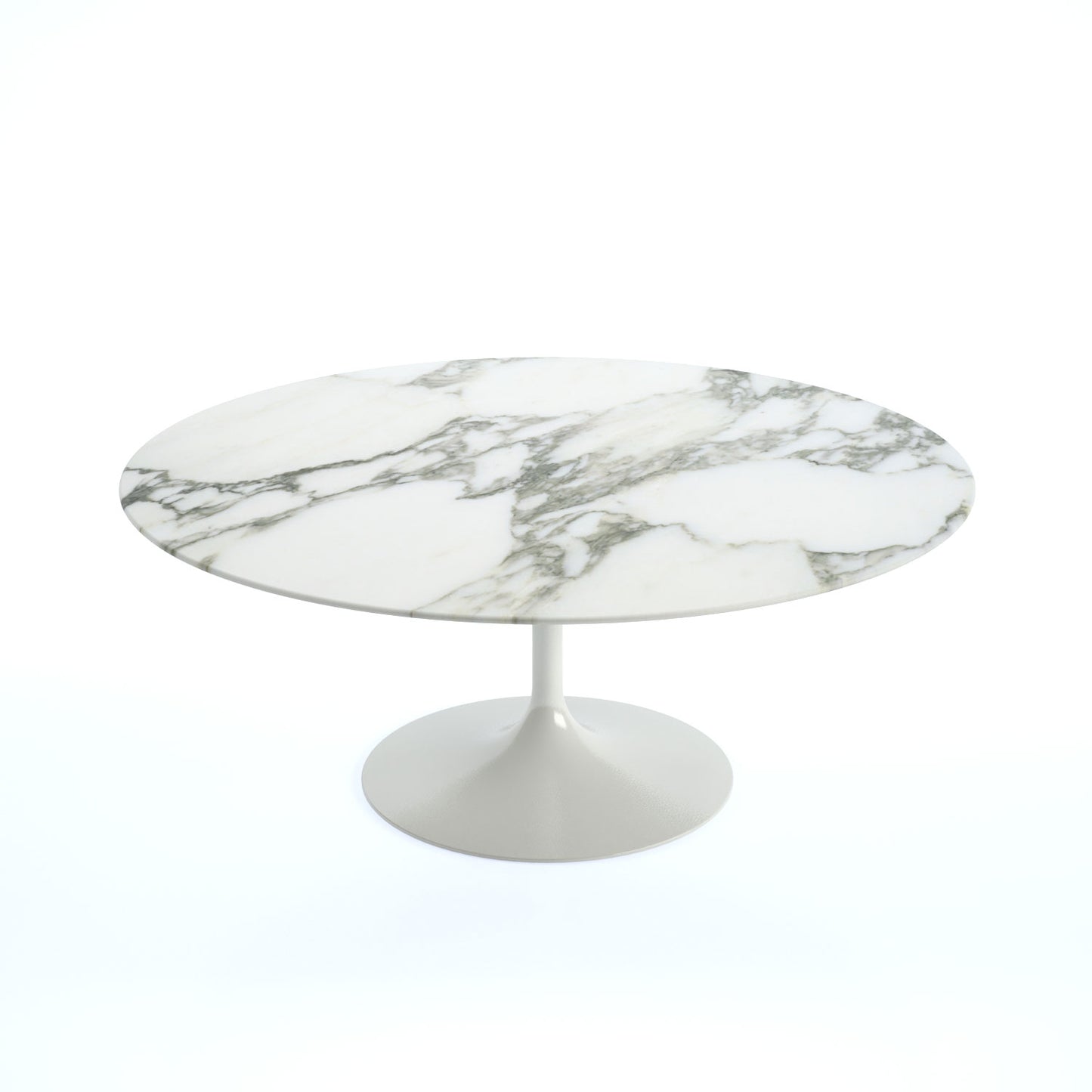 Saarinen Coffee Table 91cm | White Arabescato Marble Top