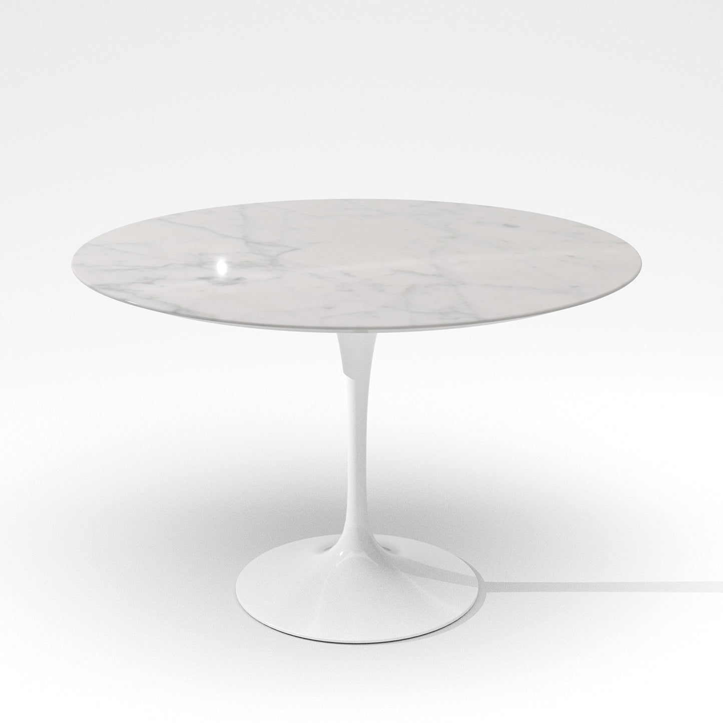 Saarinen Round Dining Table | Grey Statuarietto Marble Top