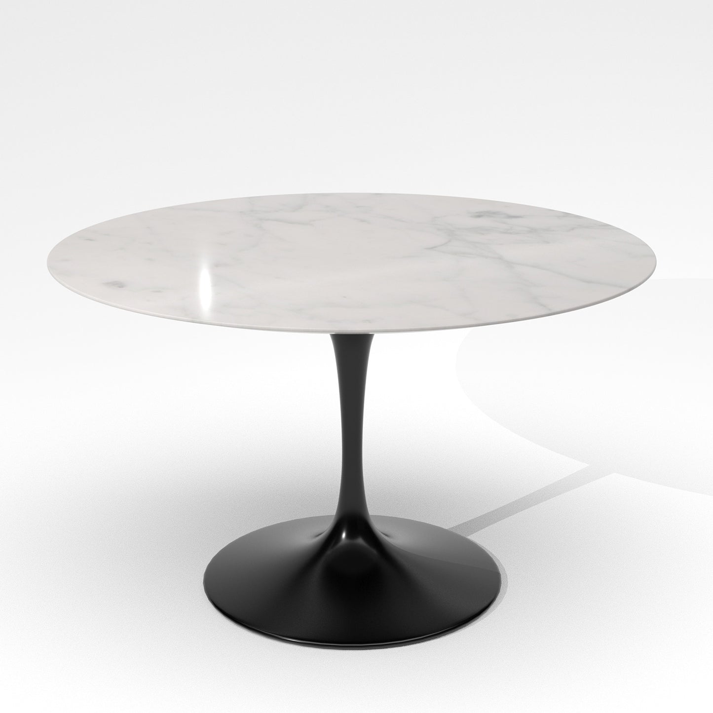 Saarinen Round Dining Table | Grey Statuarietto Marble Top