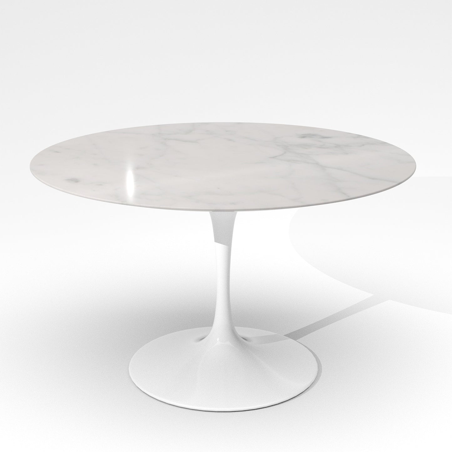 Saarinen Round Dining Table | Grey Statuarietto Marble Top