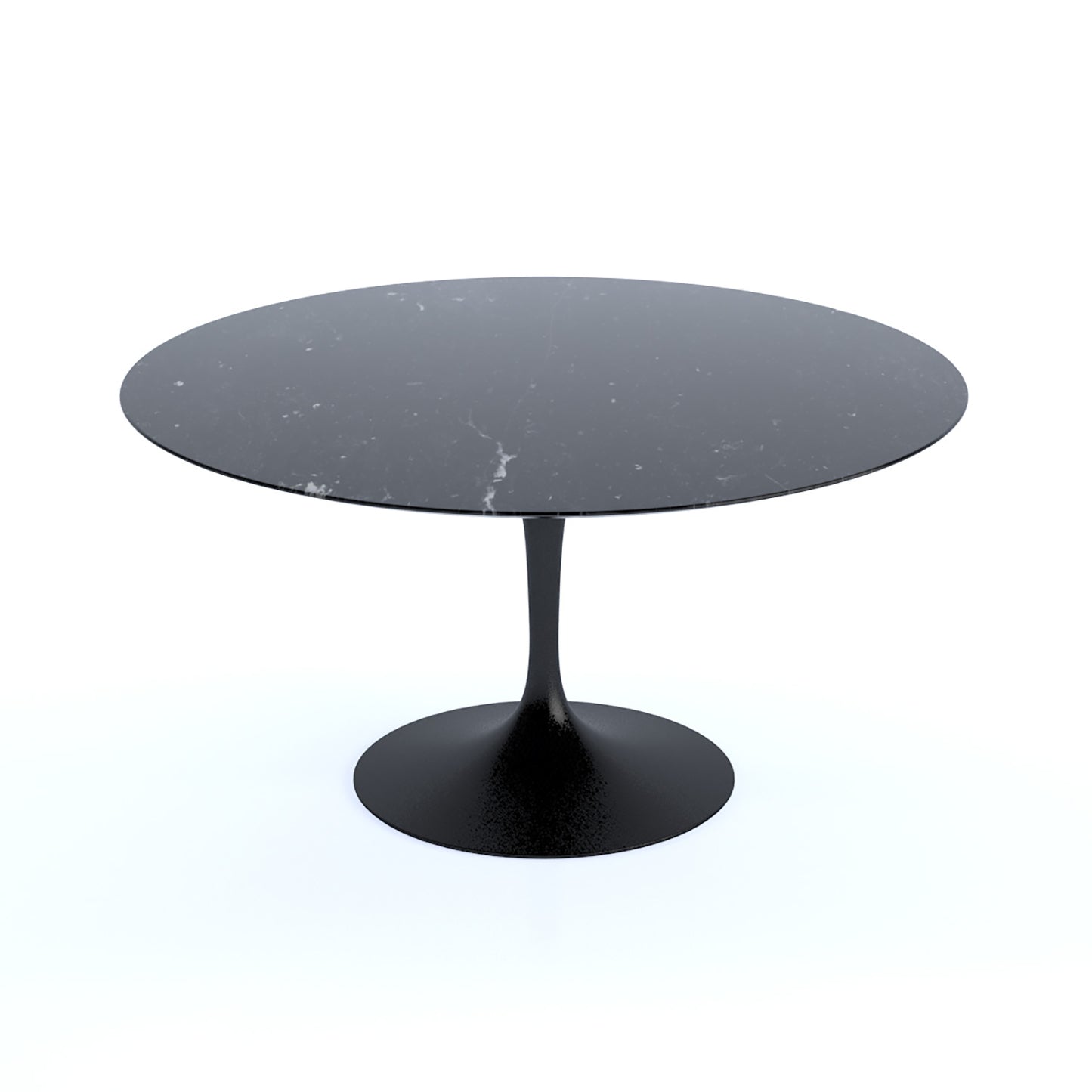 Saarinen Round Dining Table | Black Nero Marquina Marble Top