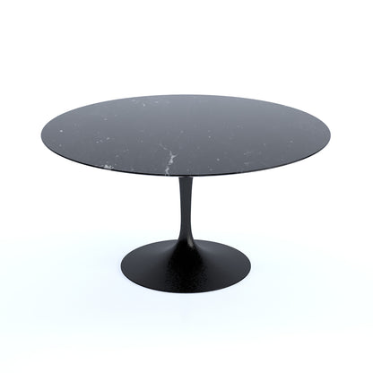 Saarinen Round Dining Table | Black Nero Marquina Marble Top