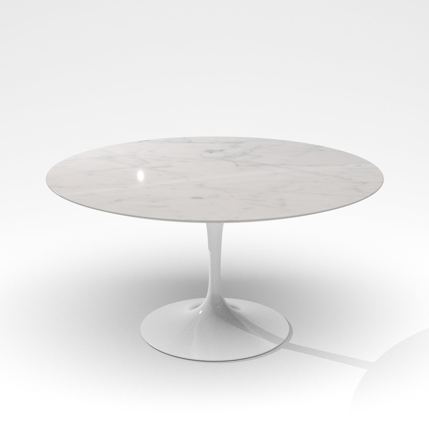 Saarinen Round Dining Table | Grey Statuarietto Marble Top