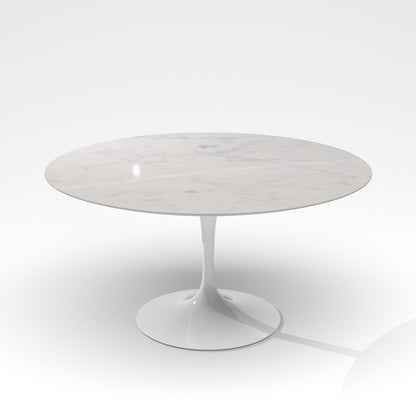 Saarinen Round Dining Table | Grey Statuarietto Marble Top