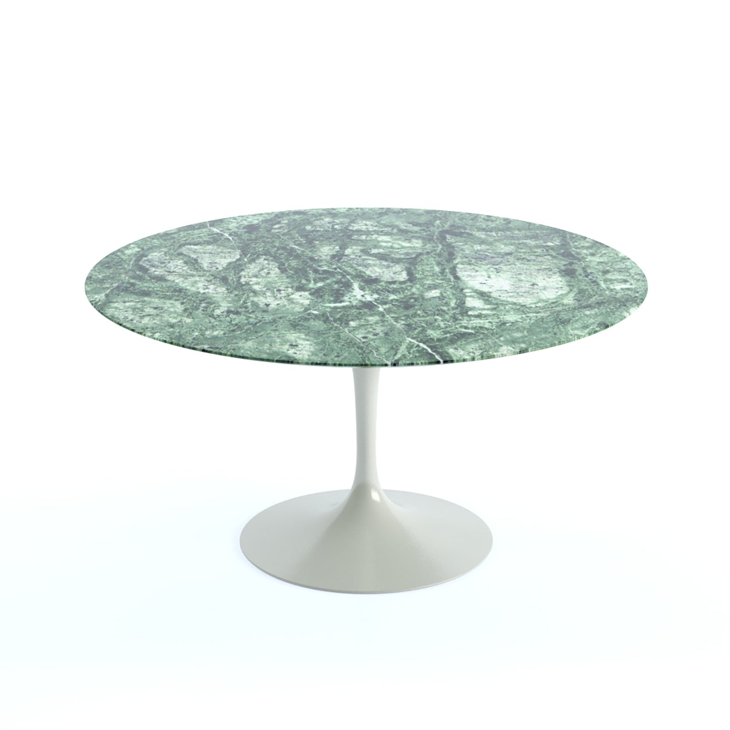Saarinen Round Dining Table | Green Verdi Alpi Marble Top