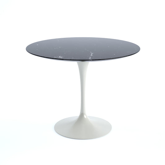 Saarinen Round Dining Table | Black Nero Marquina Marble Top