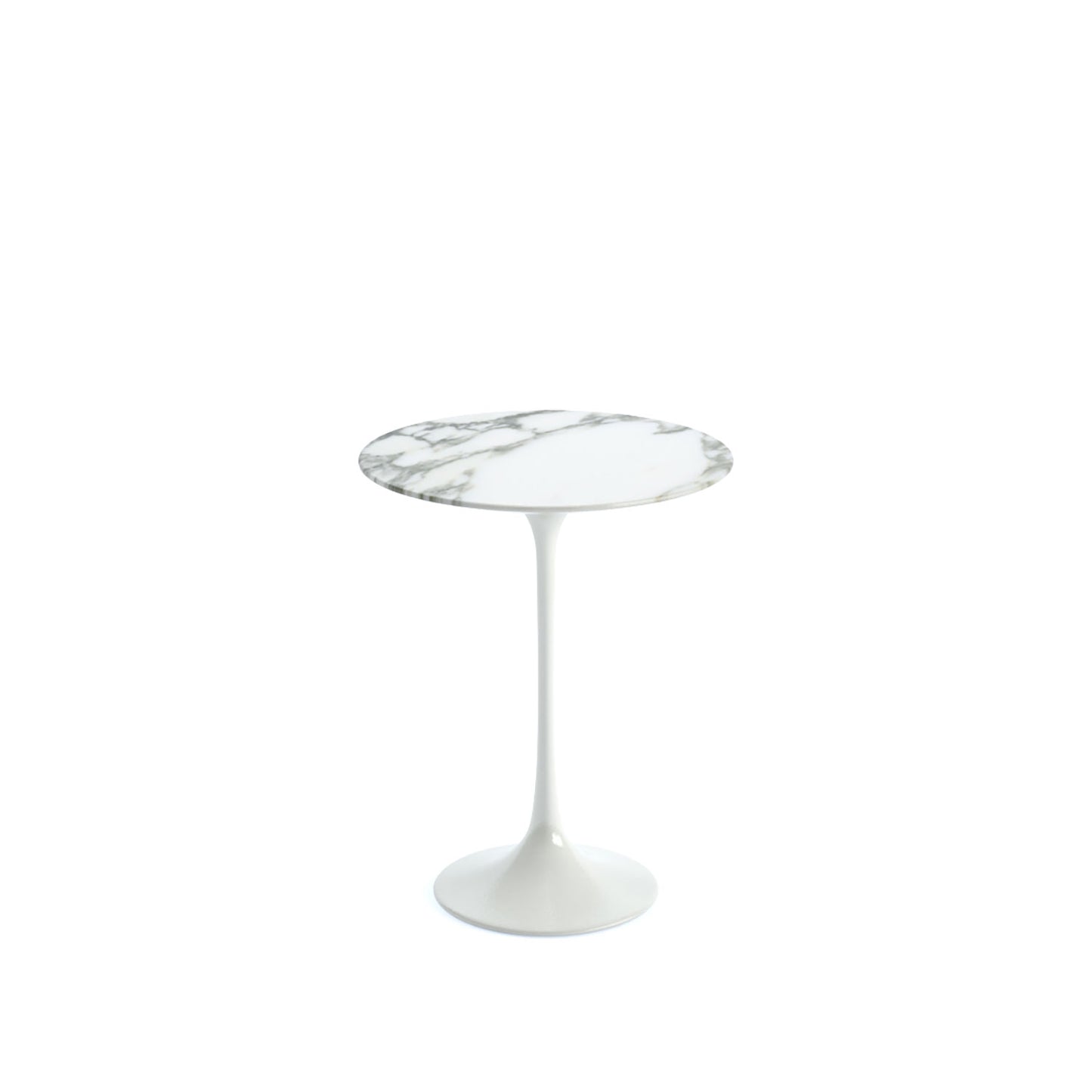 Saarinen Side Table | White Arabescato Marble Top