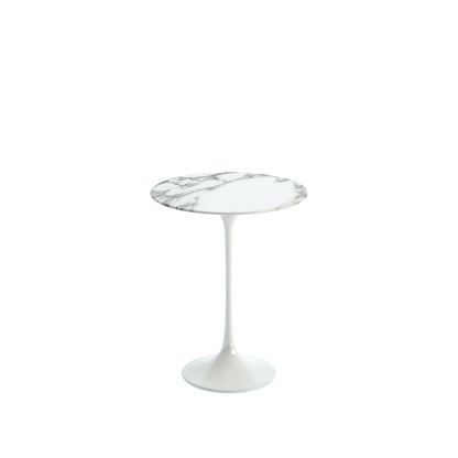 Saarinen Side Table | White Arabescato Marble Top