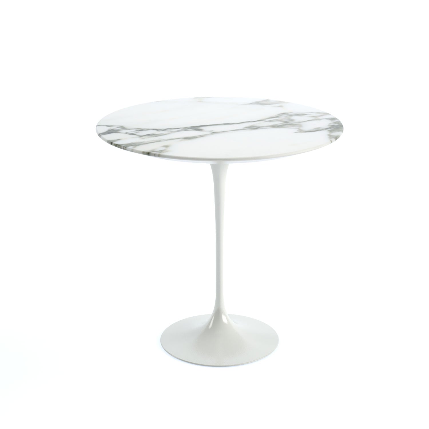 Saarinen Side Table | White Arabescato Marble Top