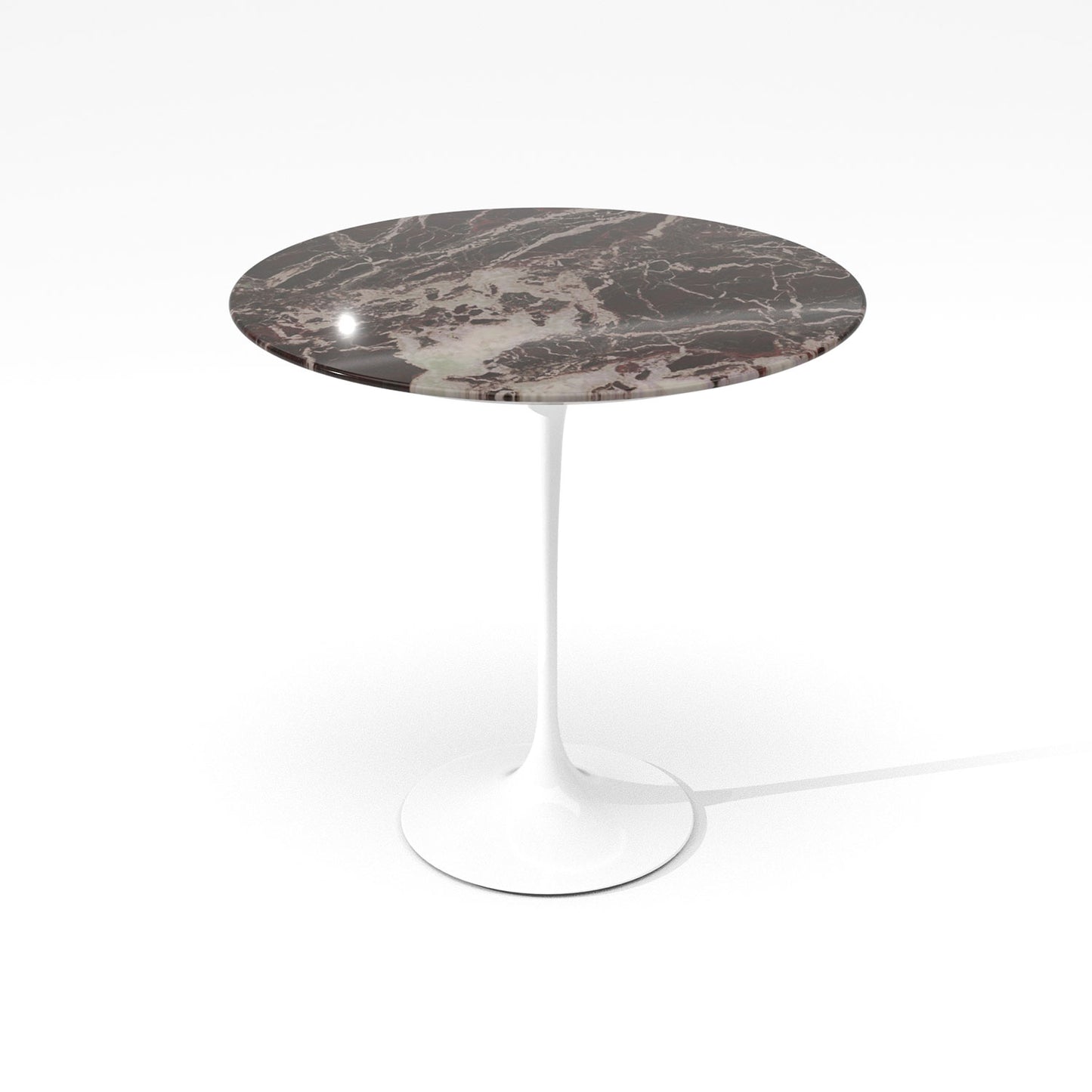 Saarinen Side Table | Rosso Rubino Marble Top