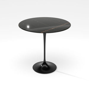 Saarinen Side Table | Sahara Noir Marble Top