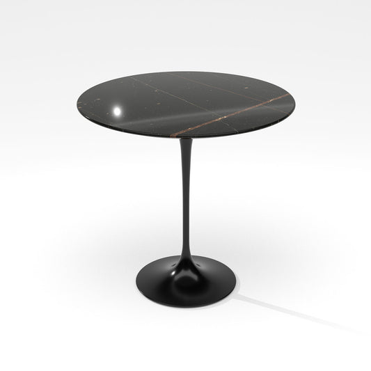 Saarinen Side Table | Sahara Noir Marble Top