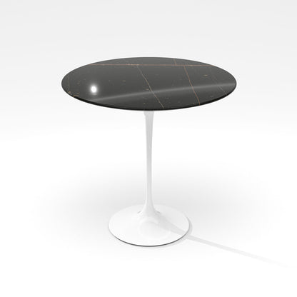 Saarinen Side Table | Sahara Noir Marble Top