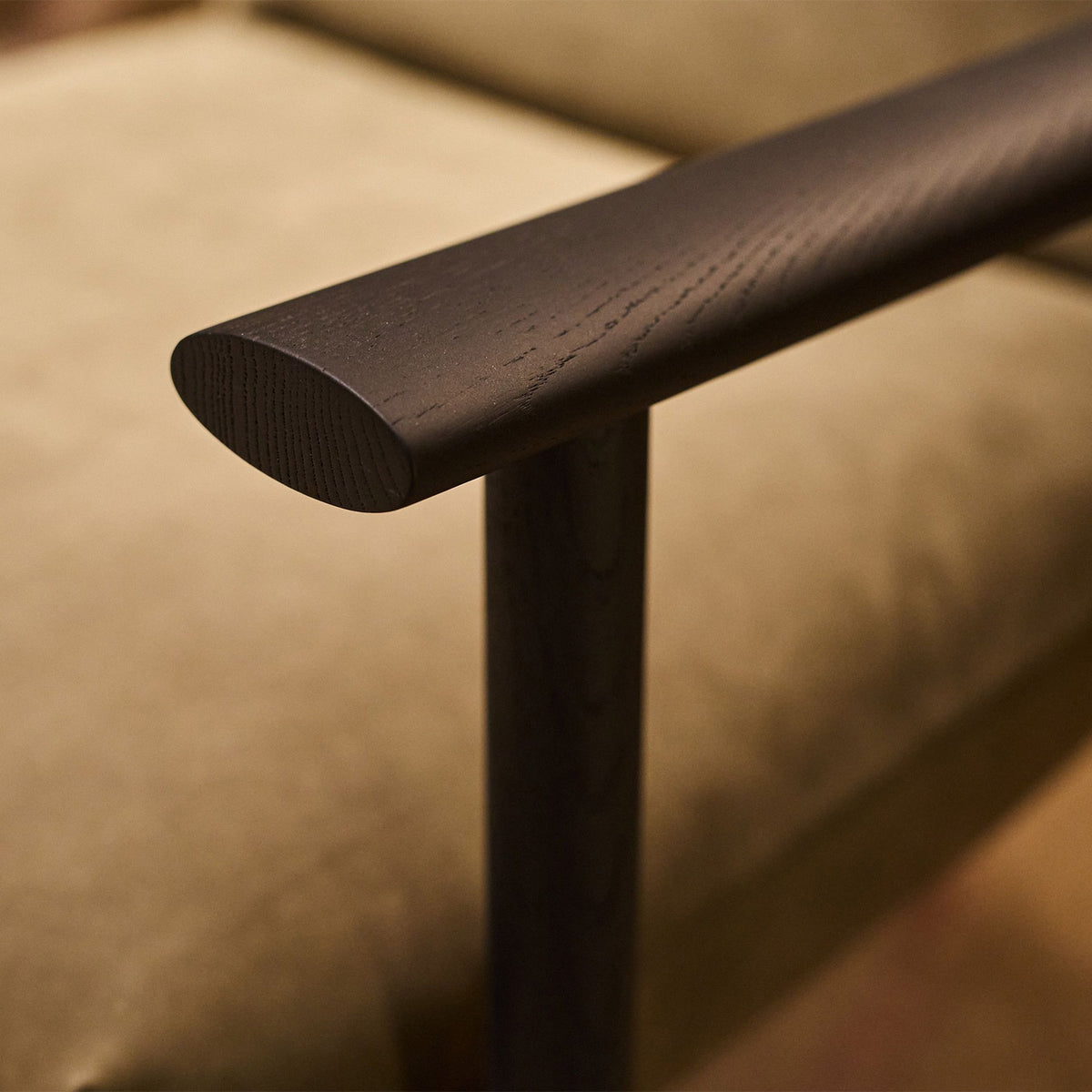 Samay Armchair | Truffle Noble Leather Upholstery