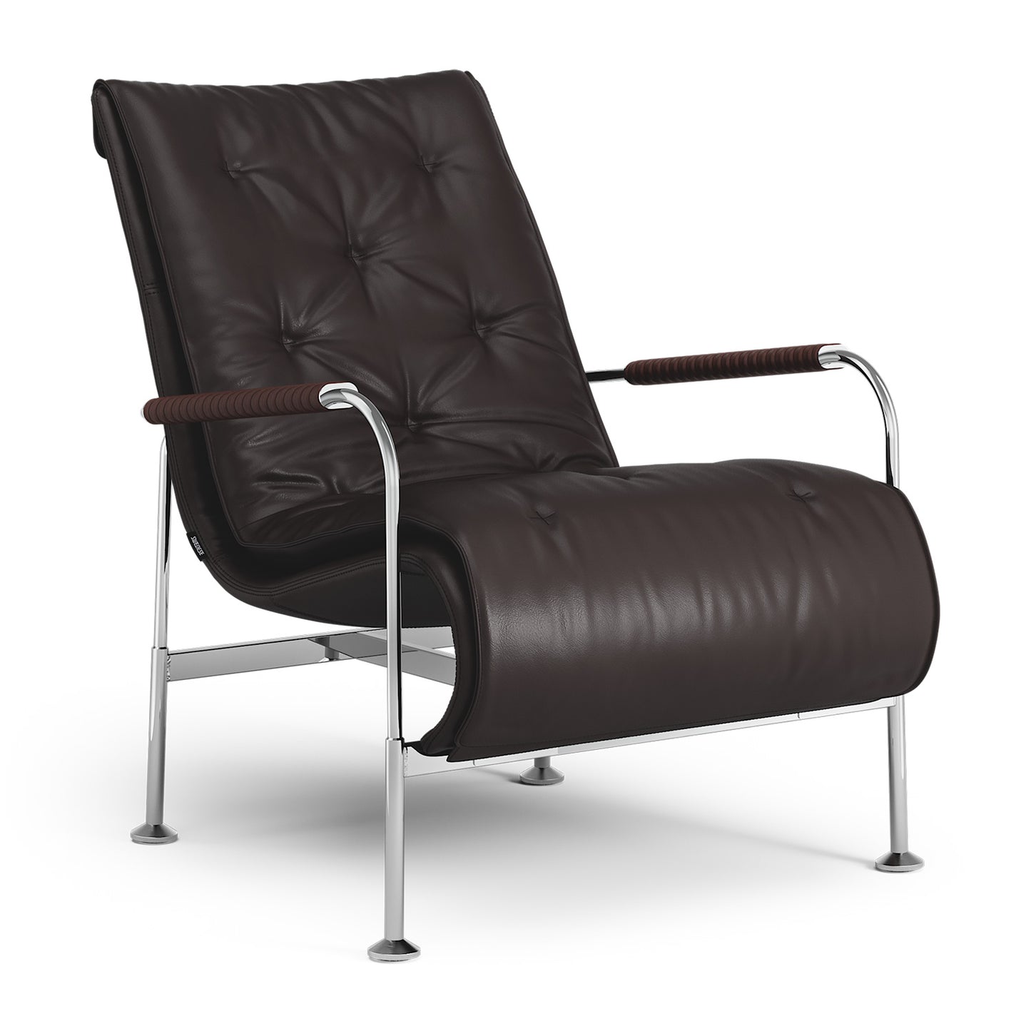 Serpentine Lounge Chair | Espresso 93068 Elmosoft Leather