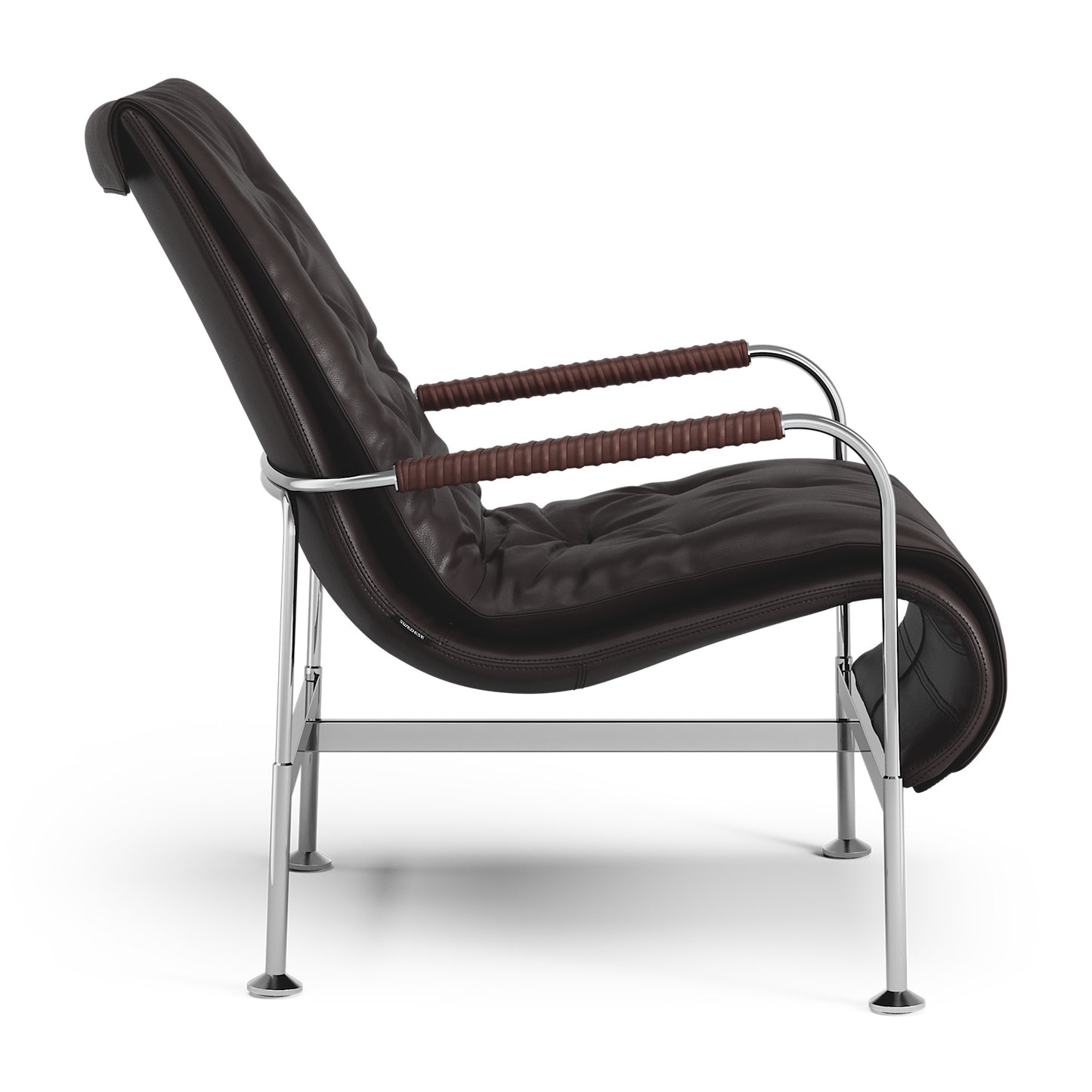 Serpentine Lounge Chair | Espresso 93068 Elmosoft Leather