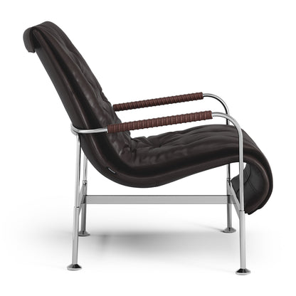 Serpentine Lounge Chair | Espresso 93068 Elmosoft Leather