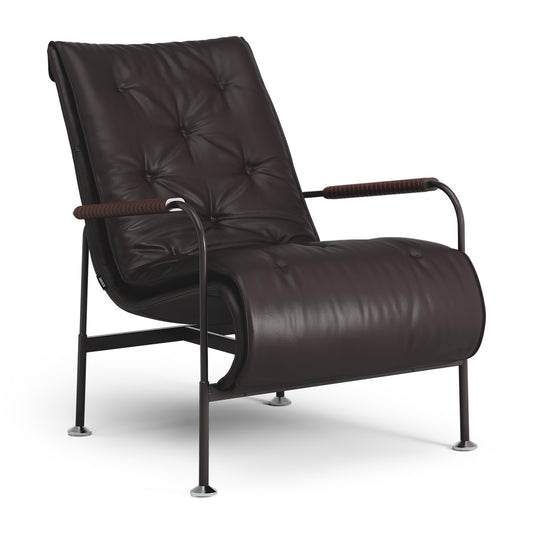 Serpentine Lounge Chair | Espresso 93068 Elmosoft Leather