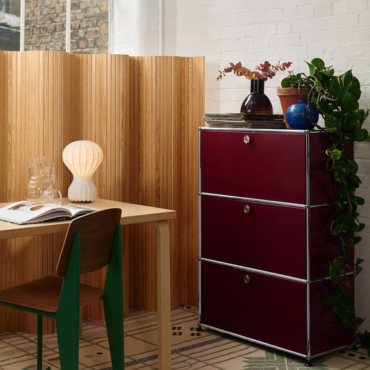 Special Edition USM Haller for Aram Highboard G1 | Claret Lacquer Panels