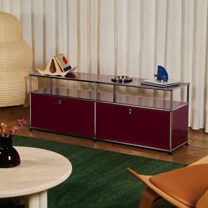 Special Edition USM Haller for Aram Media Unit O2 | Claret Lacquer Panels