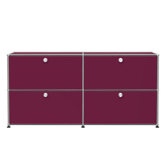 Special Edition USM Haller for Aram Sideboard E2 Four Doors | Claret Lacquer Panels