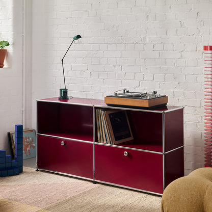 Special Edition USM Haller for Aram Sideboard C2 Two Doors | Claret Lacquer Panels