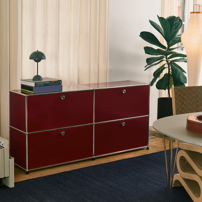 Special Edition USM Haller for Aram Sideboard E2 Four Doors | Claret Lacquer Panels