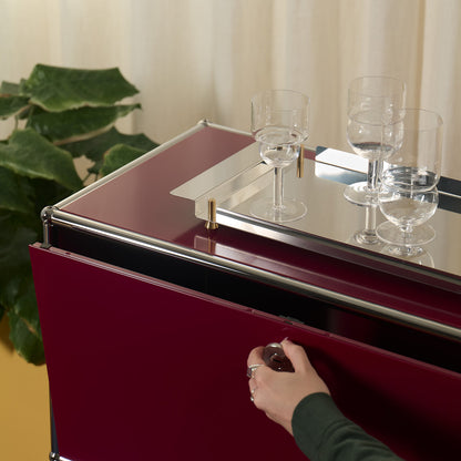 Special Edition USM Haller for Aram Sideboard E2 Four Doors | Claret Lacquer Panels