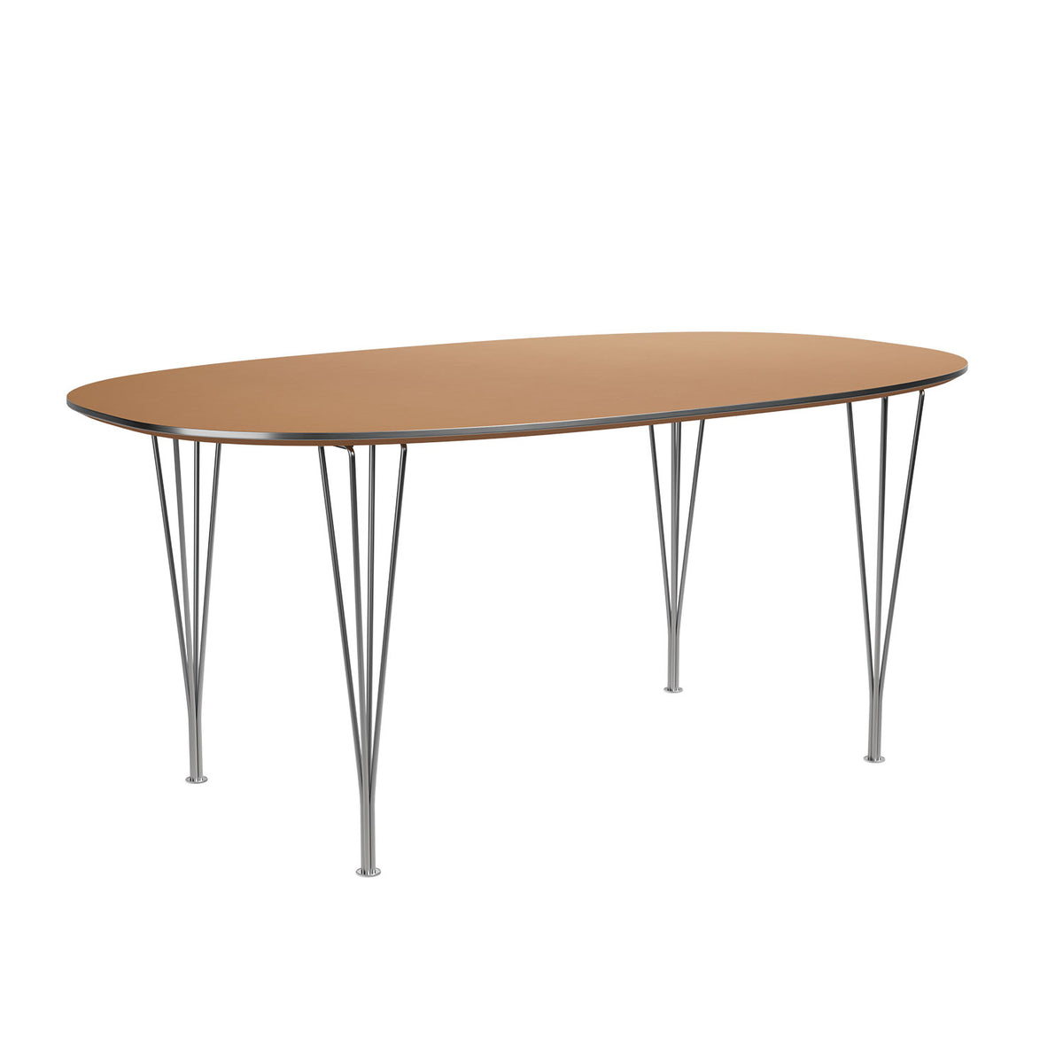 Superellipse Dining Table | Light Amber Fenix Top