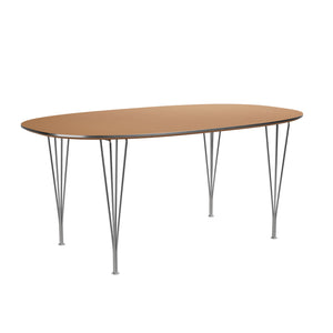 Superellipse Dining Table | Light Amber Fenix Top